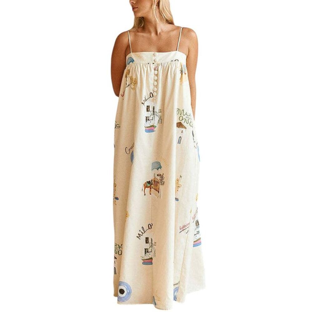 Esea Womens  Linen-Blend Dress